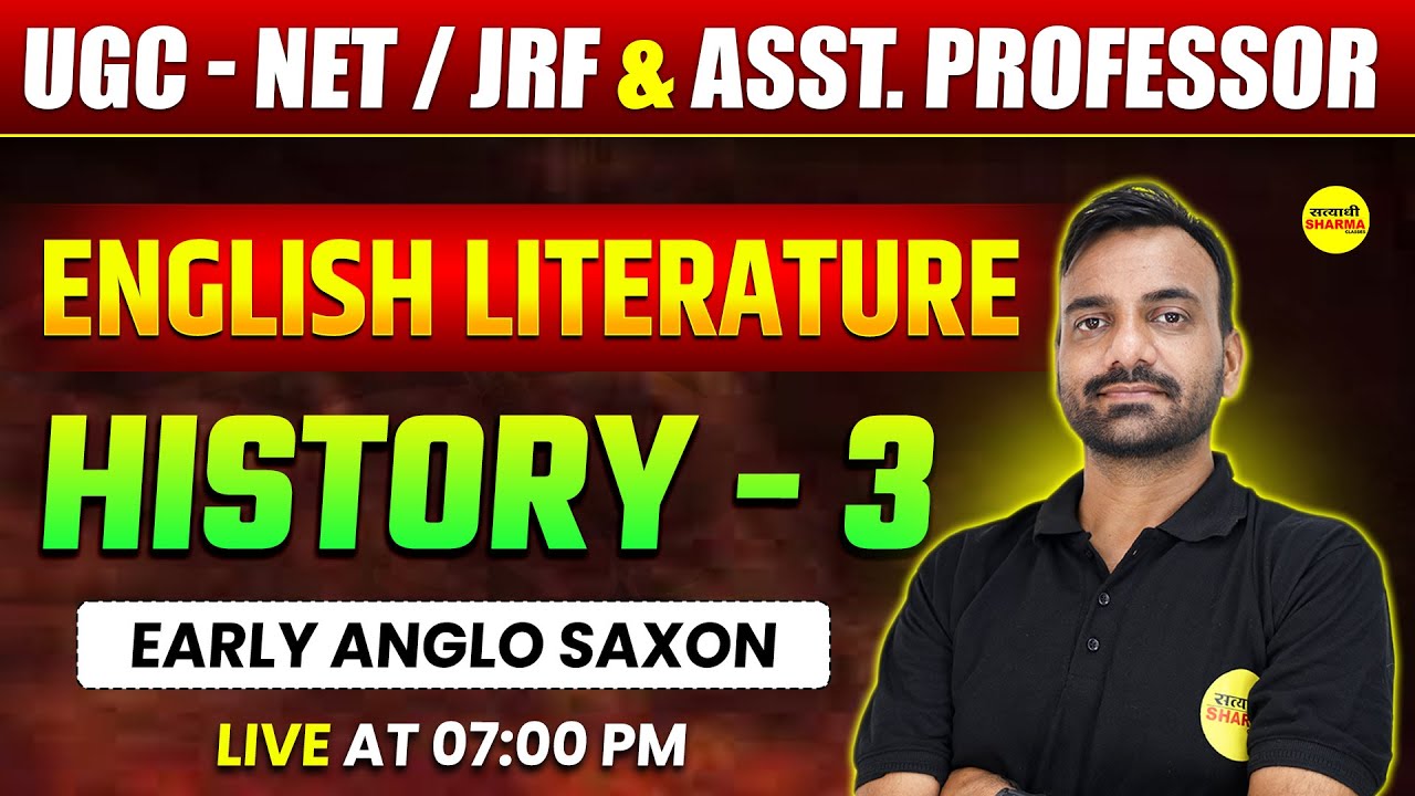 ENGLISH LITERATURE  HISTORY -3 | UGC NET / JRF & ASSISTANT PROFESSOR BY TRIPATHI SIR