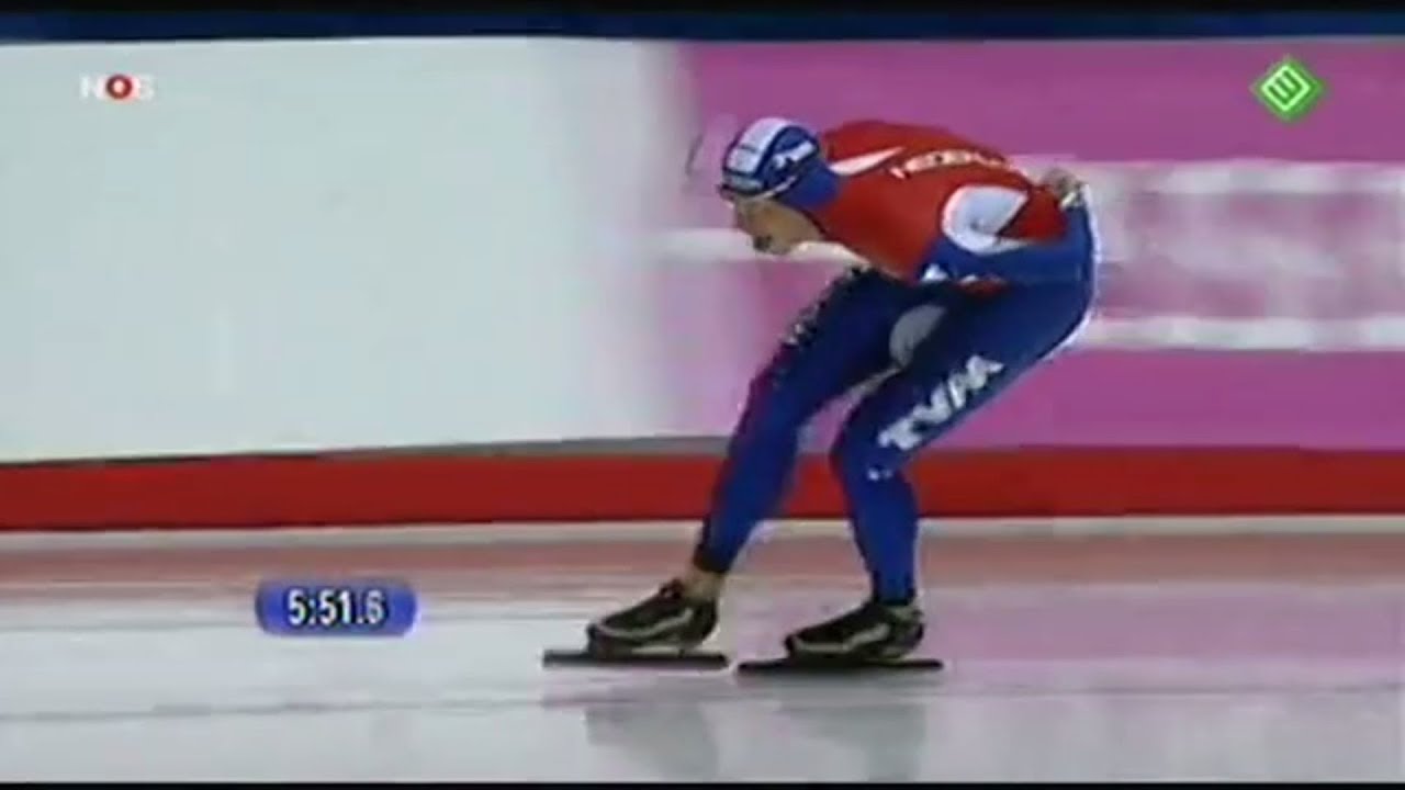 Sven Kramer 5000m - 6:03.32 (World Record). World Cup 2, Calgary 2007