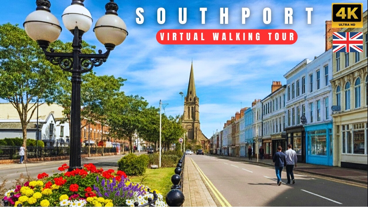 Southport Peaceful Morning Walking Tour - Relaxing Views 4K