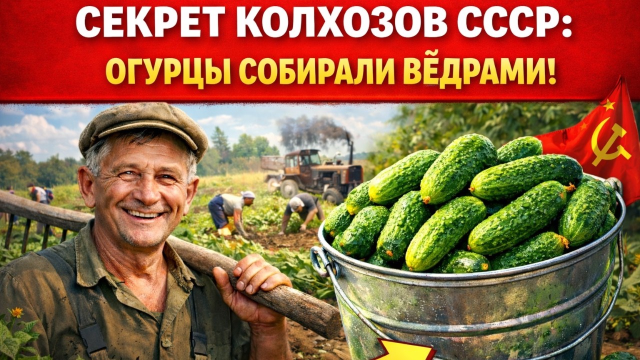 СЕКРЕТ КОЛХОЗОВ СССР: огурцы собирали ведрами
