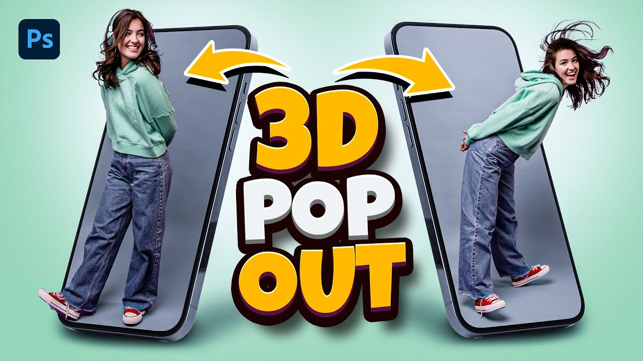 Эффект 3D POP OUT в Photoshop — Версия 1