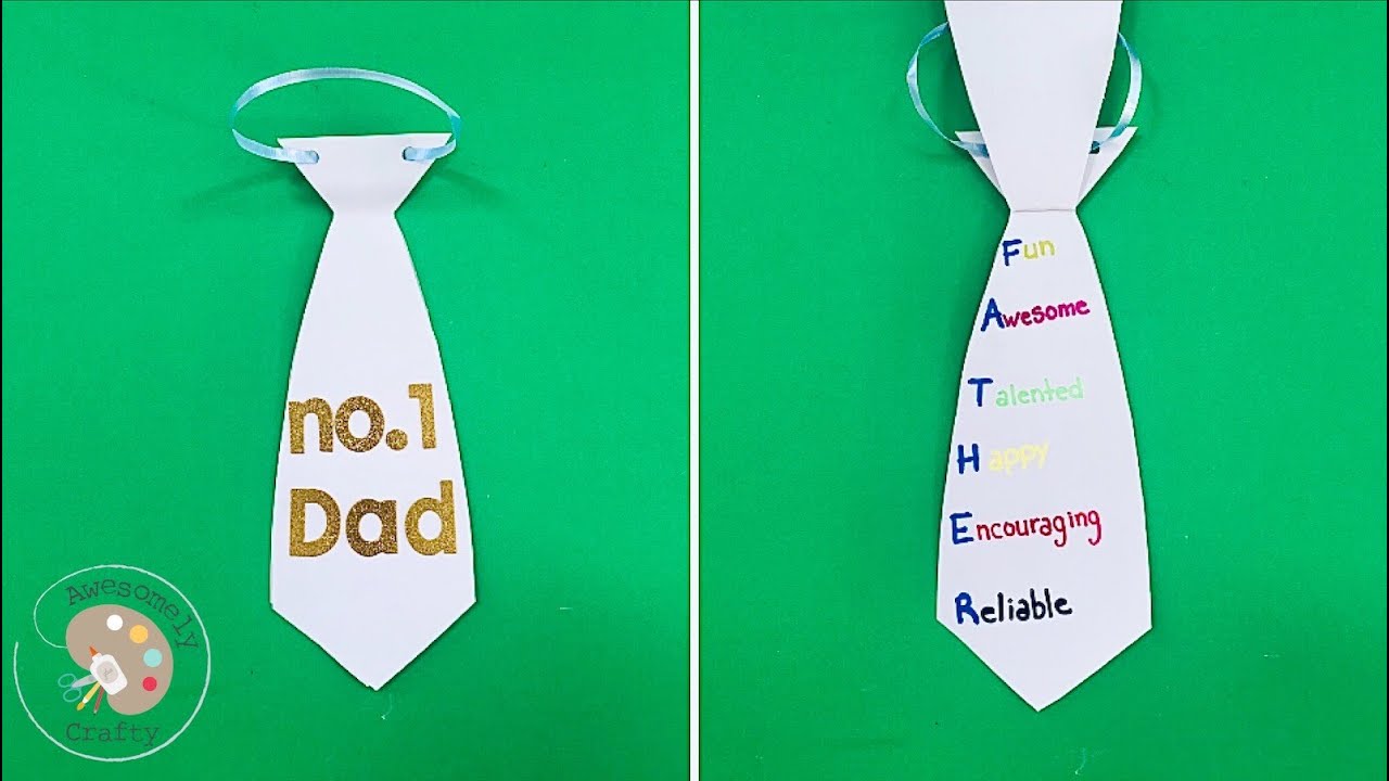 Father's Day Tie Card | Father's Day Craft for Kids | Easy Father's Day Card