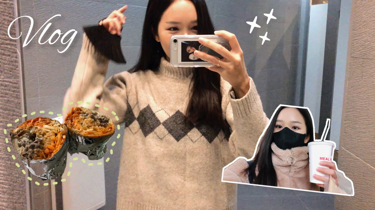 [vlog 3] Daily vlog of grad student 🇰🇷 going to the class | burrito | 비빔국수