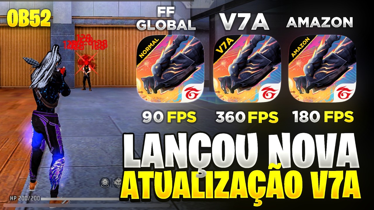 FREE FIRE V7A NA NOVA ATUALIZA&Ccedil;&Atilde;O! 🔥 + FREE FIRE GLOBAL + FREE FIRE AMAZON + V7A MAX ✅ FF LITE
