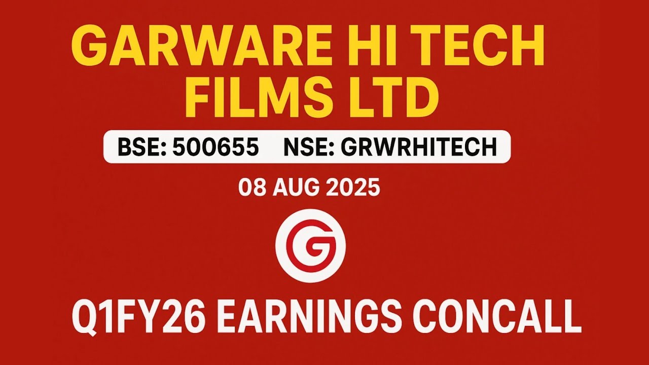 Garware Hi Tech Q1FY26 Concall | Earnings Conference Call Q1 Results 2026 
