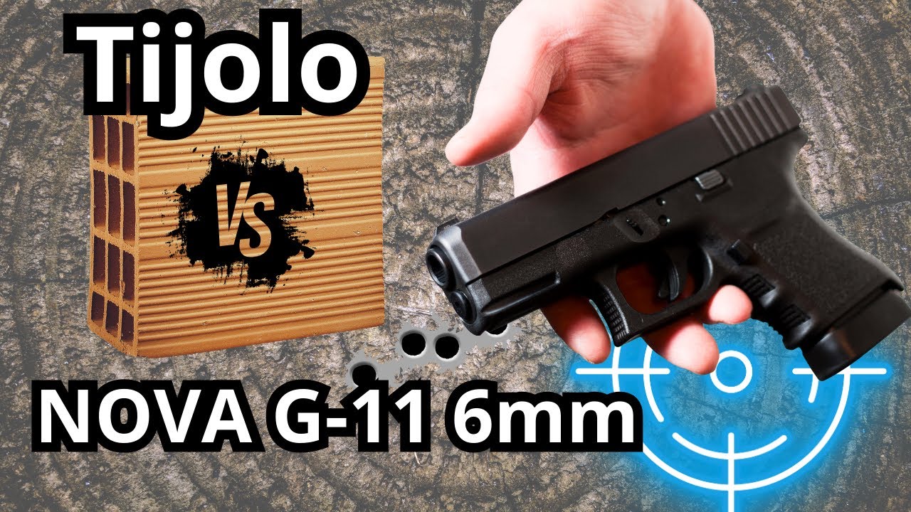 NOVA G-11 6mm VS C11 6mm airgun da Rossi TESTE DE POTÊNCIA / SERÁ QUE PERFURA O TIJOLO 🧱