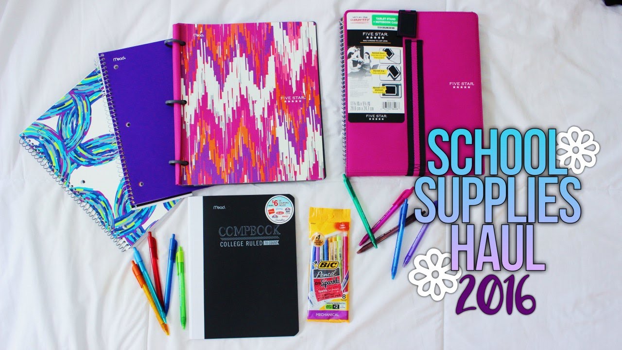 School Supplies Haul 2016! | Reese Regan
