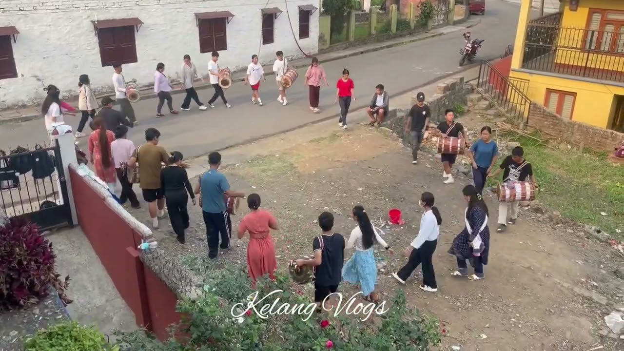 Chyabrung Nach च्याब्रुङ प्रशिक्षण गर्दै lesson of Kelang Dance केलाङ नाच
