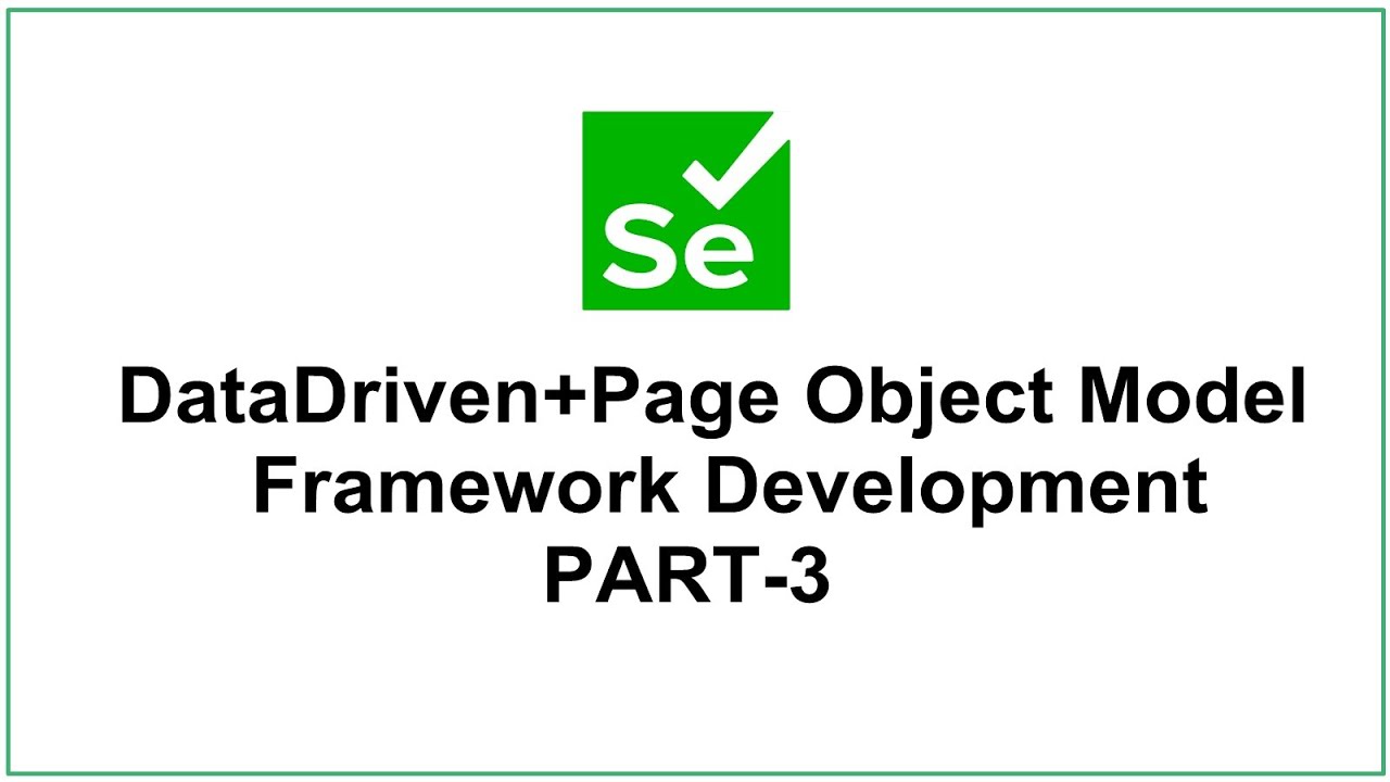 Selenium DataDriven and POM Framework from Scratch Part 3 || Page Objects and User Action Methods