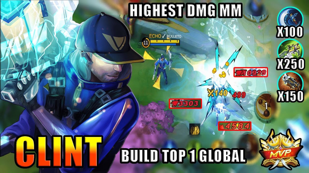 RANK #1 HIGHEST DMG OF ALL MM | CLINT Best Build 2023 | Build Top 1 Global | Mobile Legends | MLBB