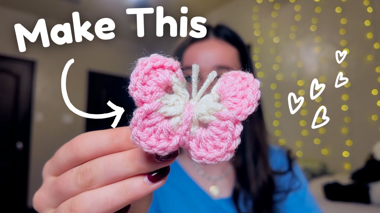 How to Crochet a Tiny BUTTERFLY for Beginners | Quick Project