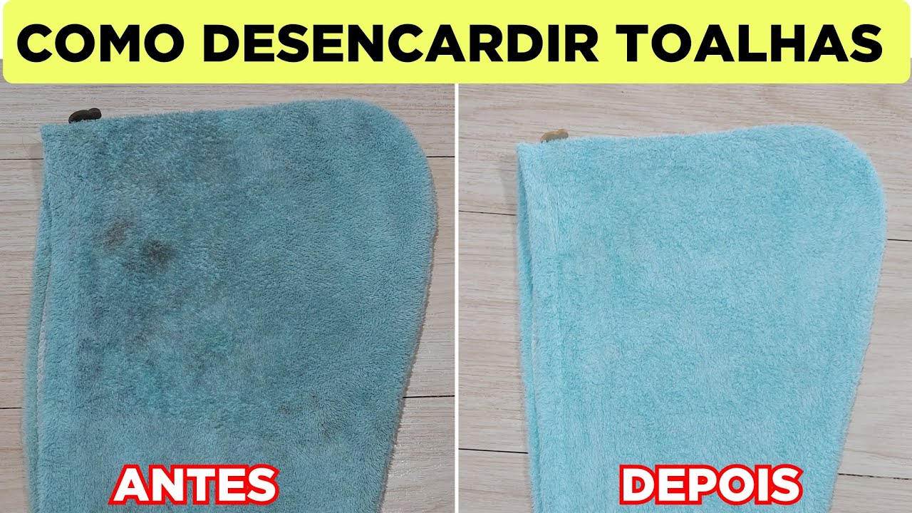 COMO LIMPAR E DESENCARDIR TOALHAS BRANCAS OU COLORIDAS FÁCIL