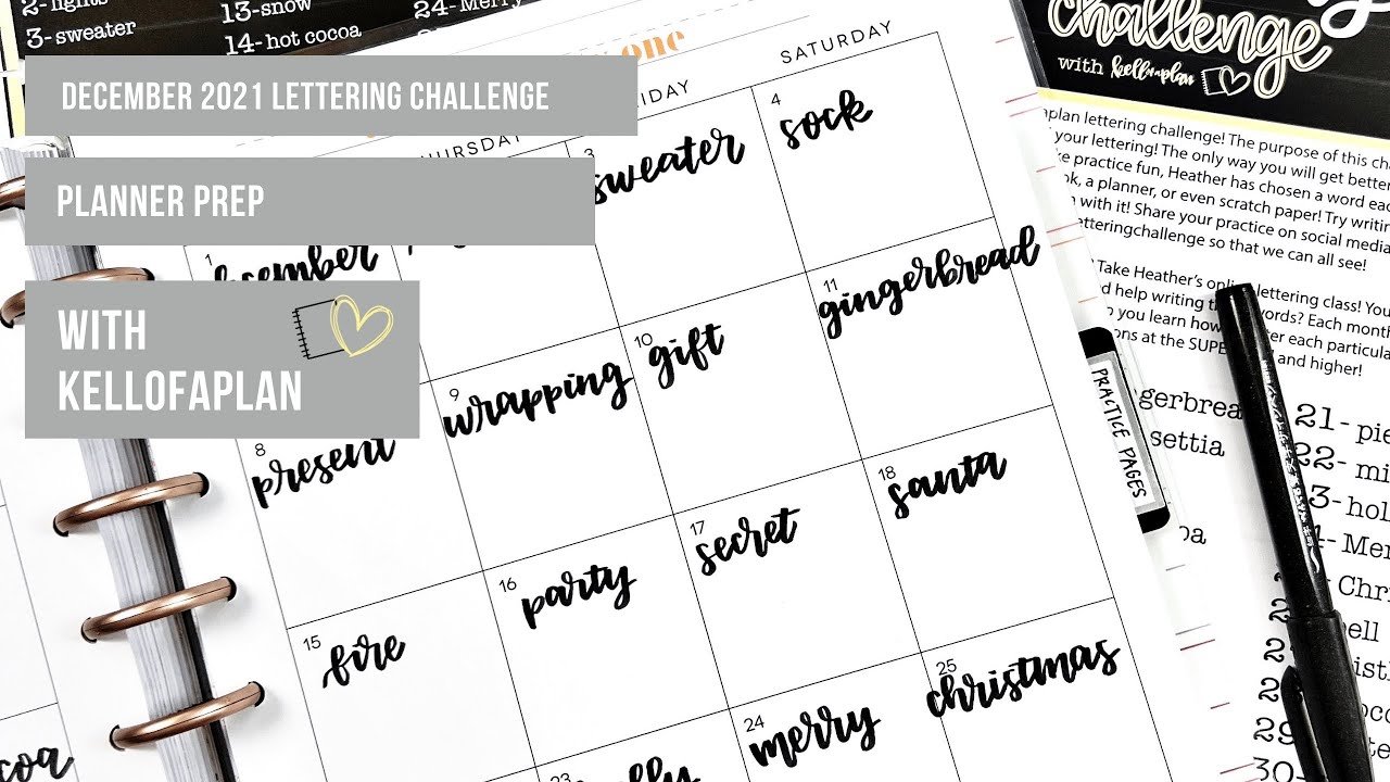 Prepping my December 2021 Lettering Planner