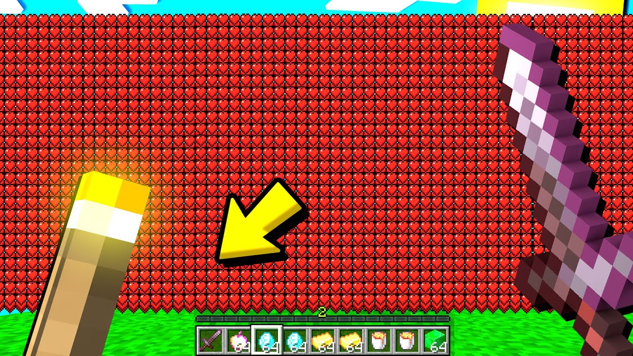 GIOCO A MINECRAFT CON 100.000 CUORI DI VITA - ITA