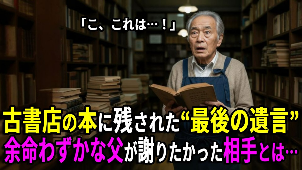 余命宣告を受けた89歳の父。家族に何も言わず、本の中にだけ残した“ある一言”とは…【感動する話】