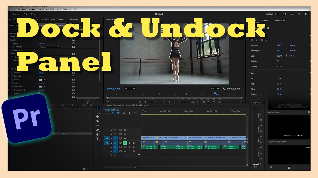 How to Dock and Undock Panels in Premiere Pro 2026 | Tutorial