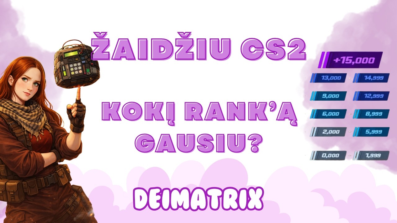 #9 stream ⏐ Kokį rank'ą gausiu? ŽAIDŽIU CS'ą