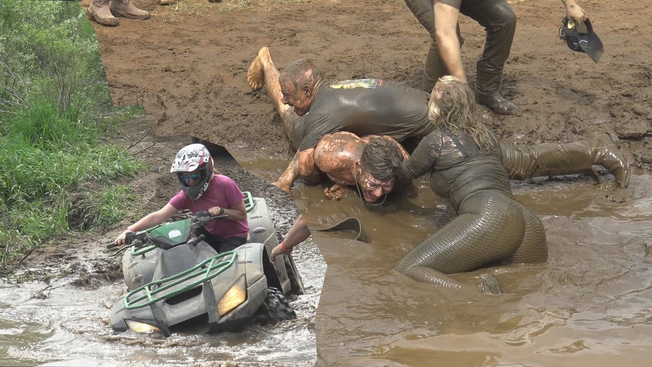 PLAYING IN THE MUD... AND A LITTLE MUD WRESTLING!
