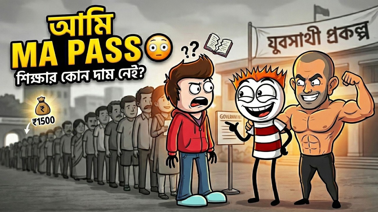 যুবসাথী প্রকল্প | আমি MA PASS 😭 বেকার | Yuva Sathi Roast Comedy Video By Heavy Fun Bangla