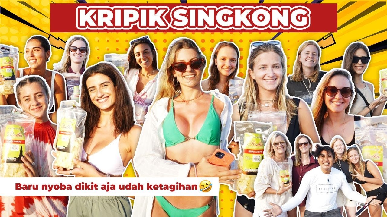 KERIPIK SINGKONG KELILING DUNIA! 100% BIKIN KETAGIHAN! BULE BULE NYOBAIN KERIPIK SINGKONG 😍😍