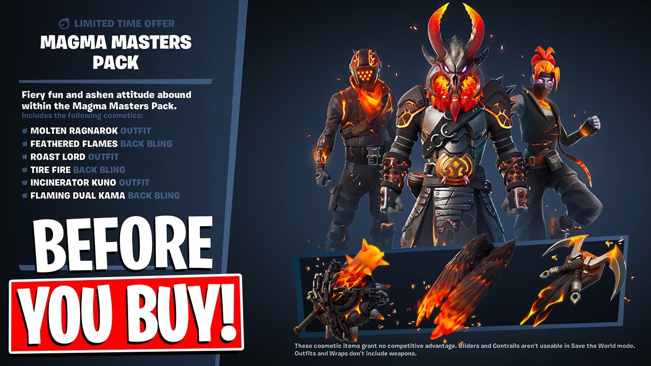 *NEW* MAGMA MASTERS PACK! Gameplay + Combos | Before You Buy (Fortnite Battle Royale)