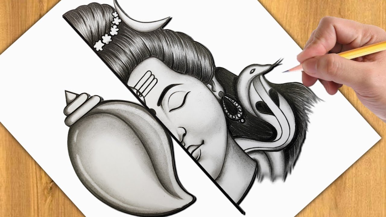 How To Draw Mahadev Easy | Step By Step | Tutorial | Mahashivratri Shiva Drawing | Pencil Sketch