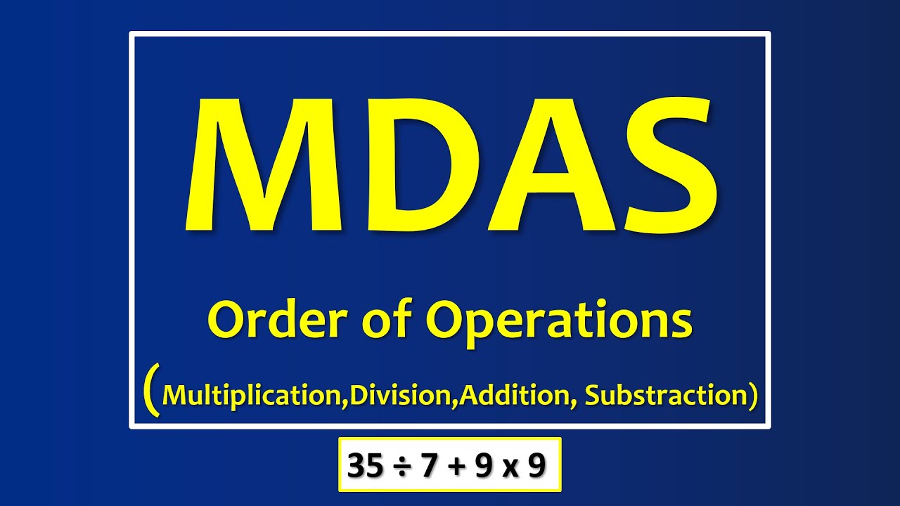 MDAS/ Order of Operations/ Examples/ ITutorAnj