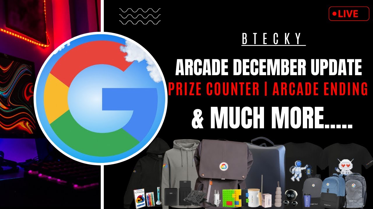 Aktualizacja Google Arcade na grudzień || Punkt Arcade || Zrzut gadżet&oacute;w || Zakończenie Arcade ||...