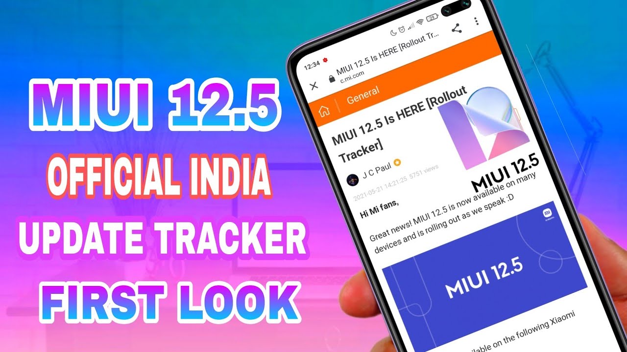 OFFICIAL INDIA 🇮🇳 - MIUI 12.5 TRACKER ANNOUNCED | FIRST LOOK & TRACK YOUR DEVICE MIUI 12.5 UPDATE