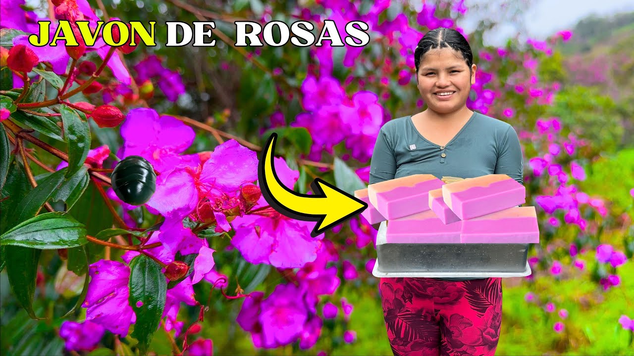 De esta manera fabrico mi propio JAVON DE ROSAS 100%  natural en el campo - NATHALIA