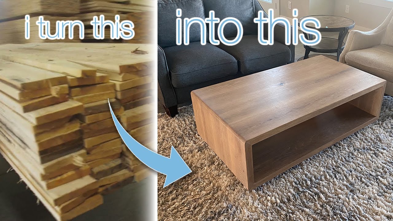 Solid Oak Coffee Table DIY Build Part 1 - Coffee Table Woodworking Project