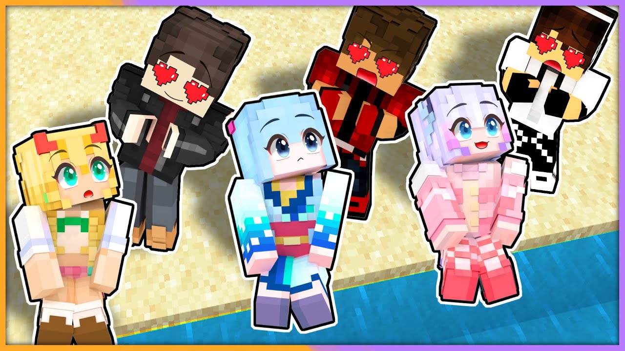 本当はモテる女の子のトモダチたち！夏の海で大変なことが起きた！？【 マイクラ / まいくら / Minecraft 】