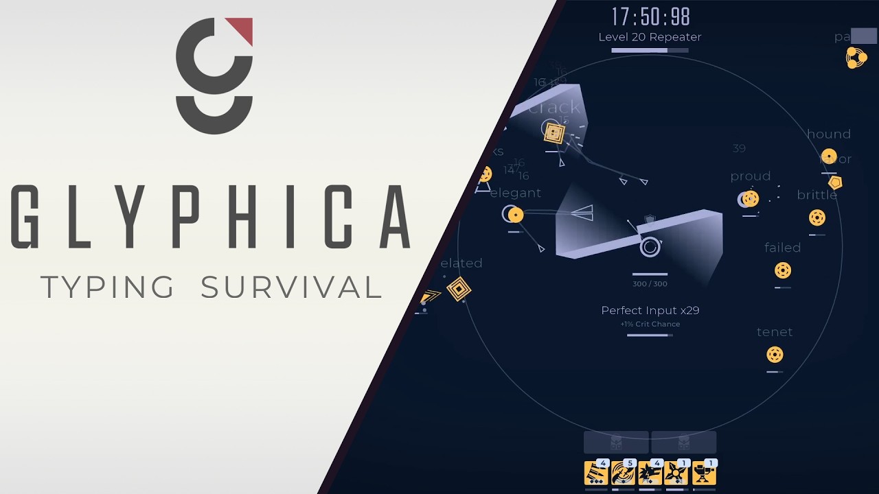 [LET'S PLAY] Glyphica: Typing Survival | DEMO | 
