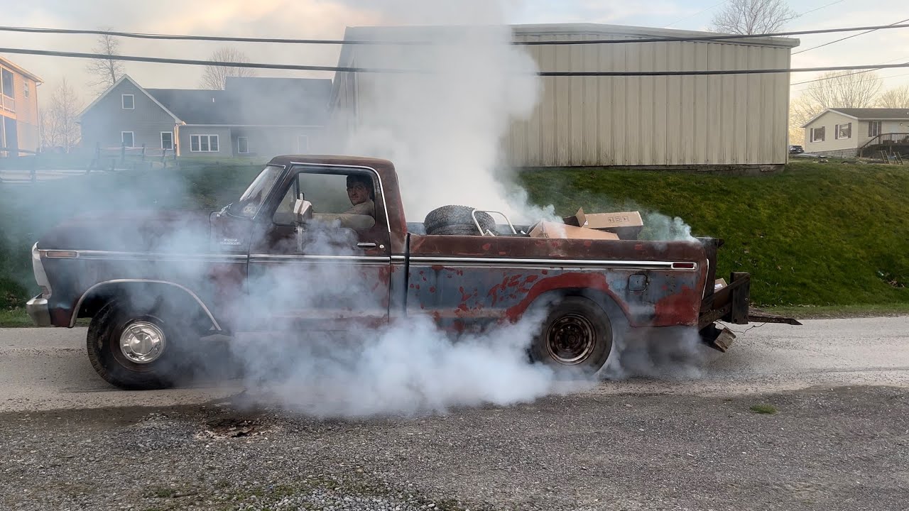 1979 Ford F250 Barn Find Burnout 351m