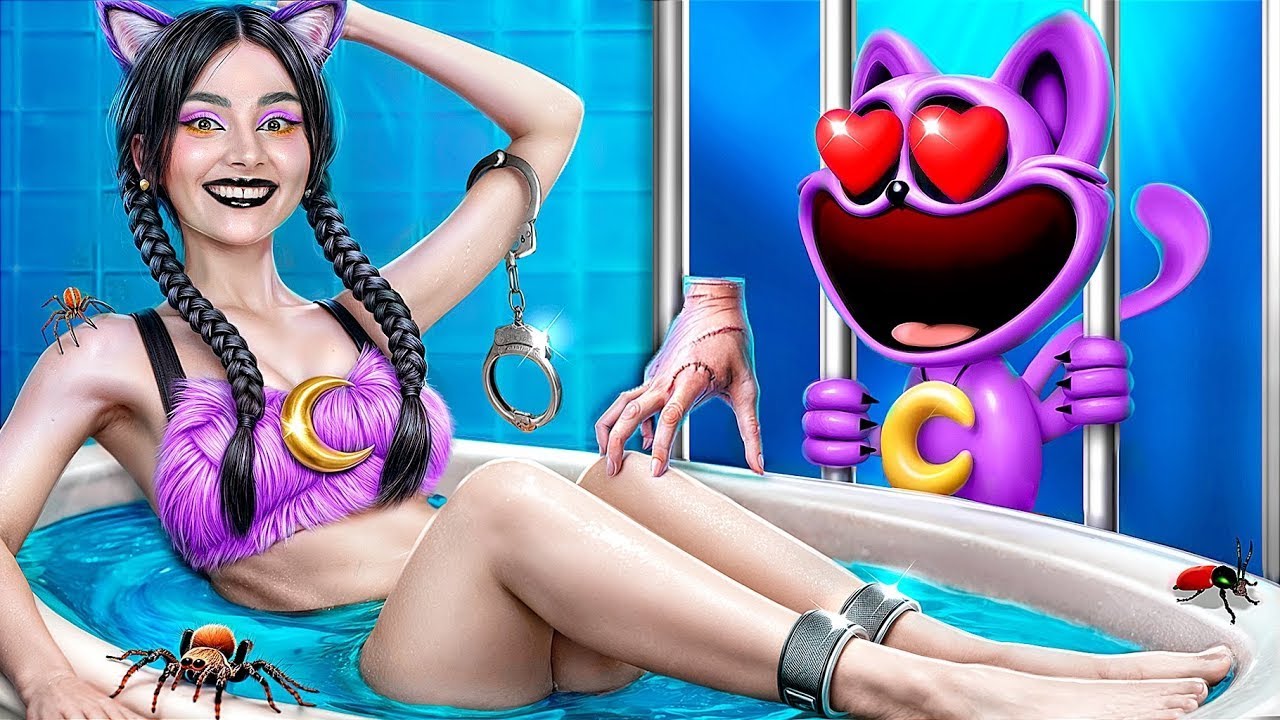 从书呆子睡睡猫到受欢迎的星期三.亚当斯的极致改造！如何在监狱中成为星期三.亚当斯！