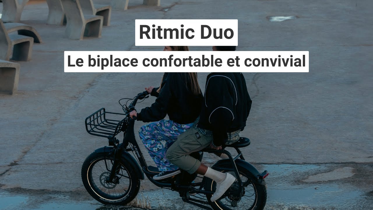 D&eacute;couvrez Ritmic Duo : le v&eacute;lo &eacute;lectrique cargo biplace ultra-maniable