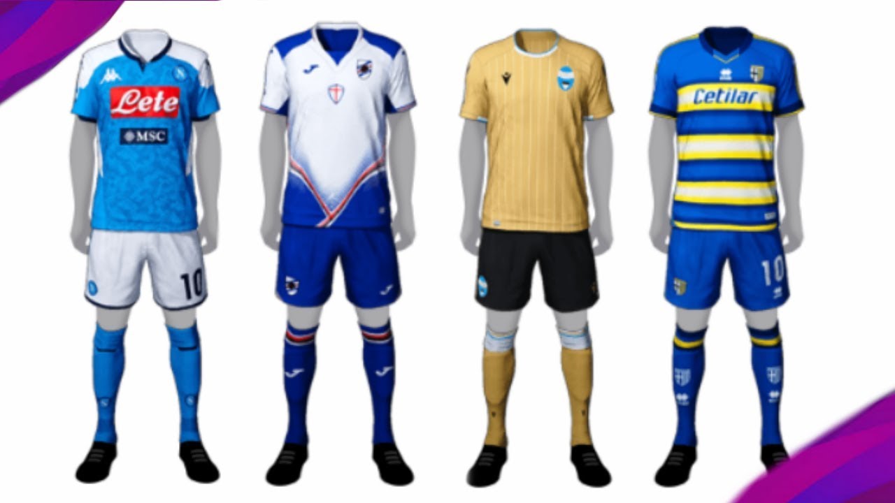 Best Kit Pes 2020 Mobile : Top 5 Jersey Serie A Club 2019/2020 [ No Patch ]