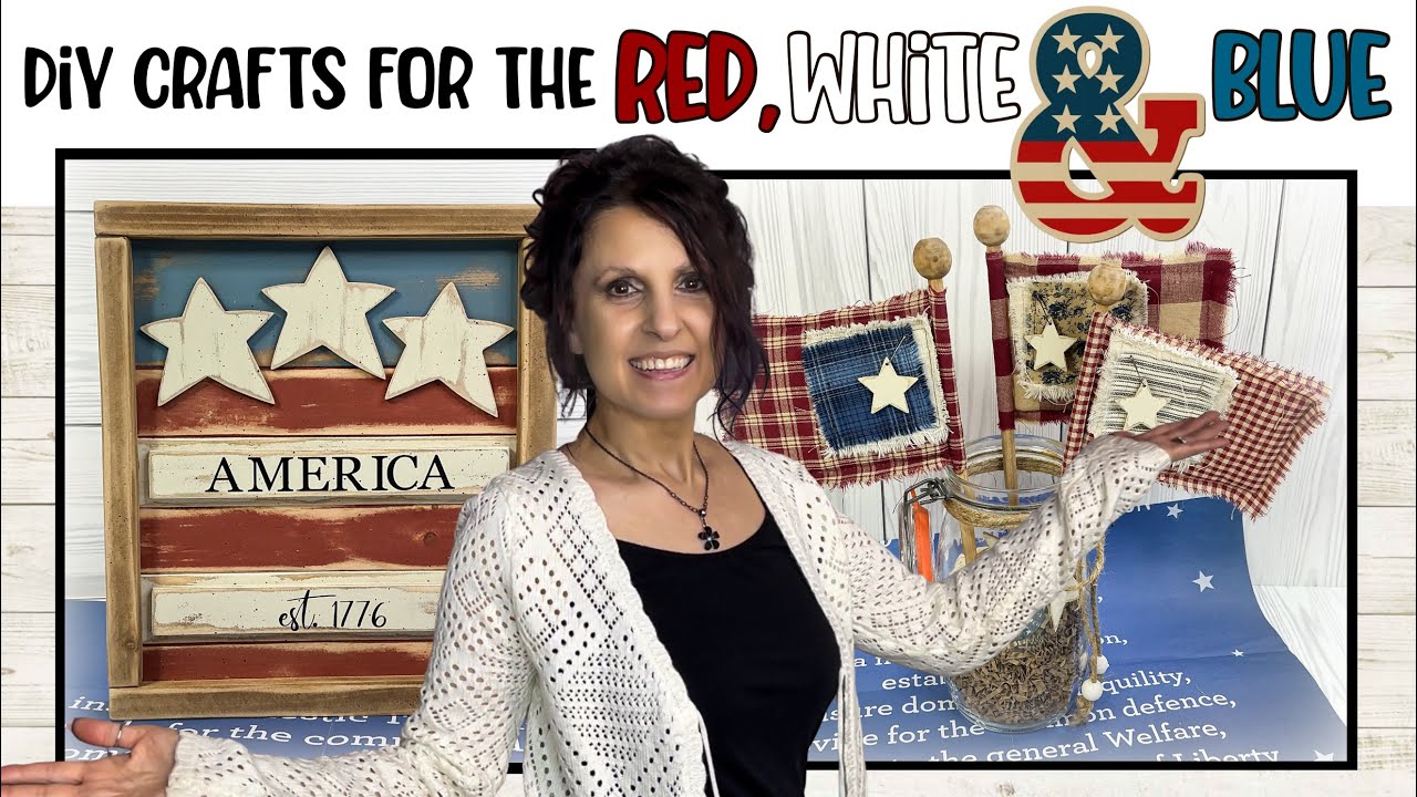 Unleash Your Creativity For 🇺🇸 4th of July! DIY Patriotic Rustic Americana Home Decor Crafts