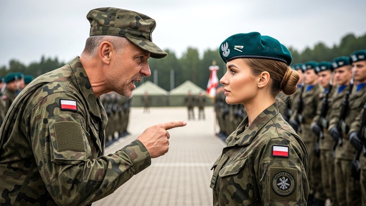 Generał minął ją z pogardliwym uśmiechem, ale zamarł, gdy zobaczył jej odznakę