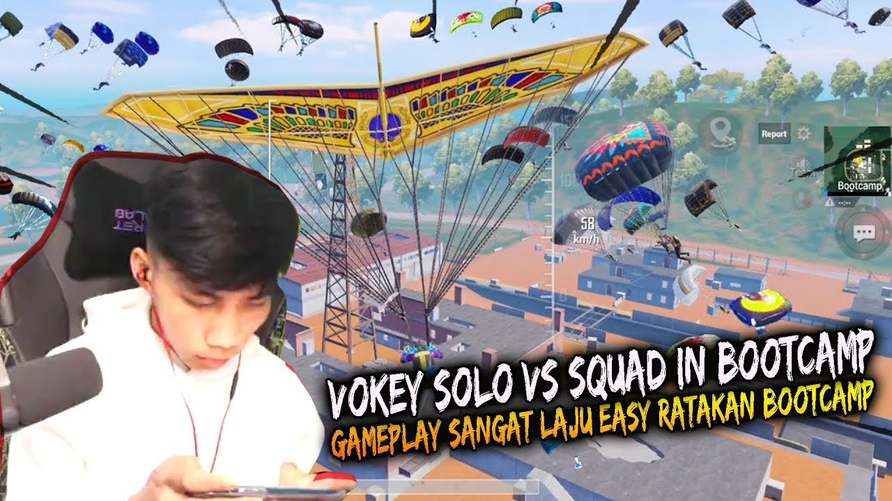 Vokey Solo VS Squad !! Gameplay Sangat Laju Easy Ratakan Bootcamp