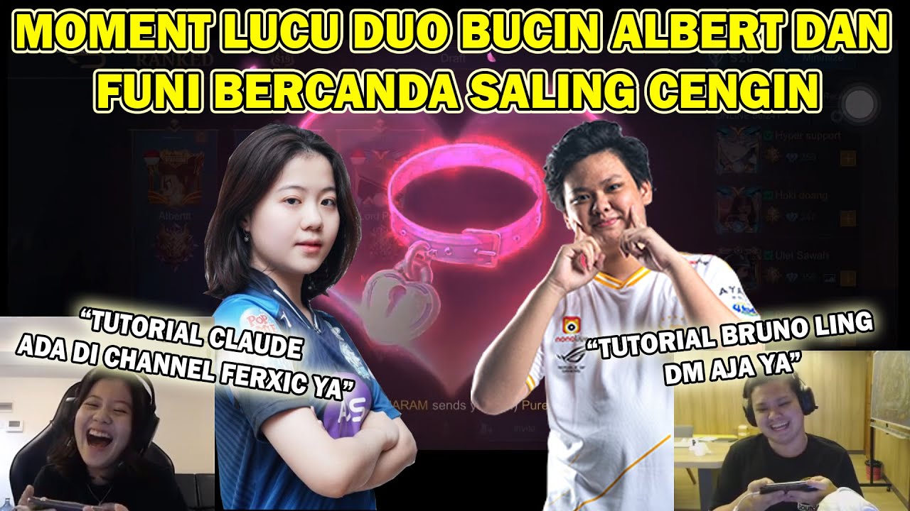 Moment lucu duo bucin Albert dan Funi saling bercanda cengin evos dan rrq 😂😂