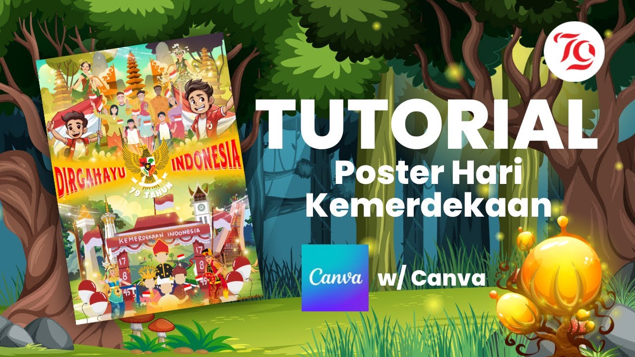 Tutorial Poster Hari Kemerdekaan w/ CANVA - HUT RI 79