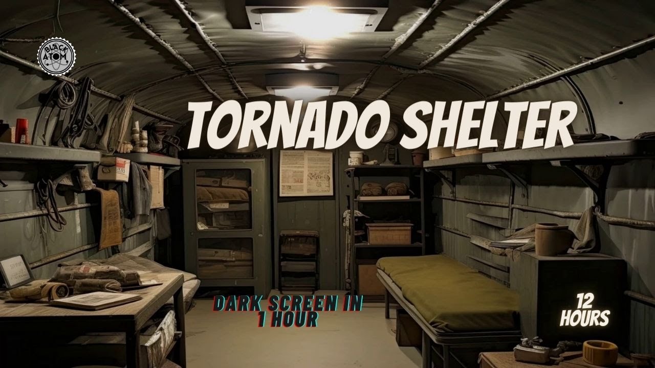 Ultimate Tornado Sounds for Sleep ⨀ Inside a Storm Shelter as a Tornado Passes Overhead