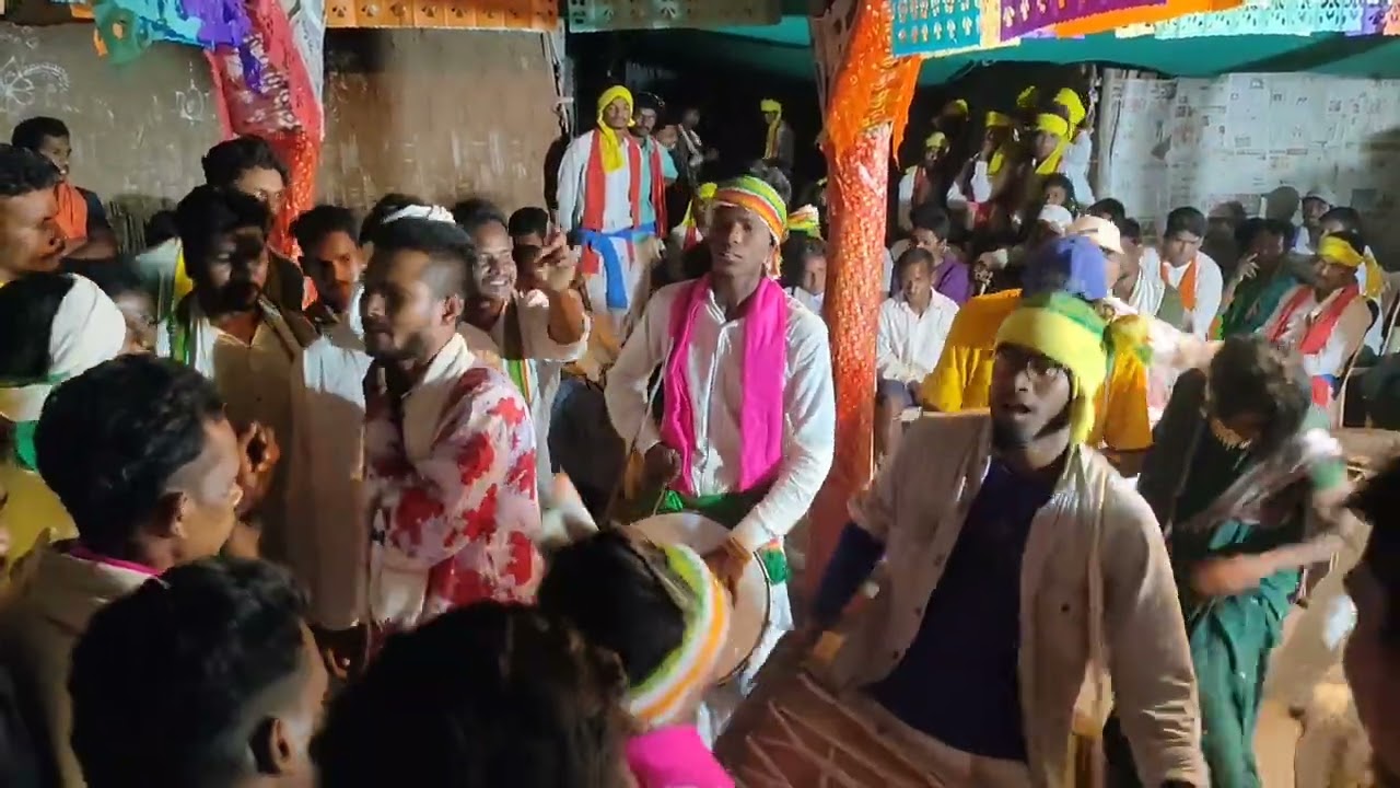 Mangi Pathaguda Dolki Dance at Sonapur (Devapur) Kasipet mdl Mancherial dist TS India_Tribe VillageC
