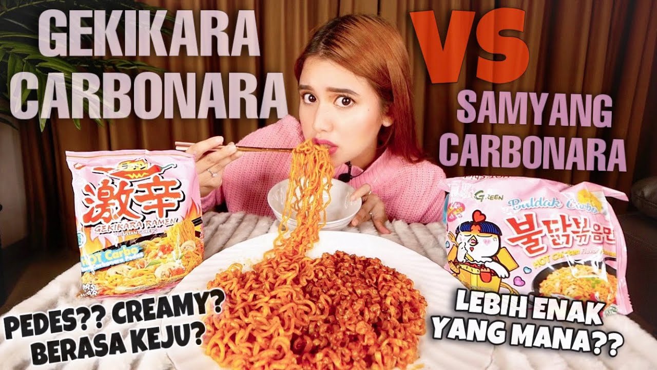GEKIKARA CARBONARA VS SAMYANG CARBO! PEDESAN MANA??