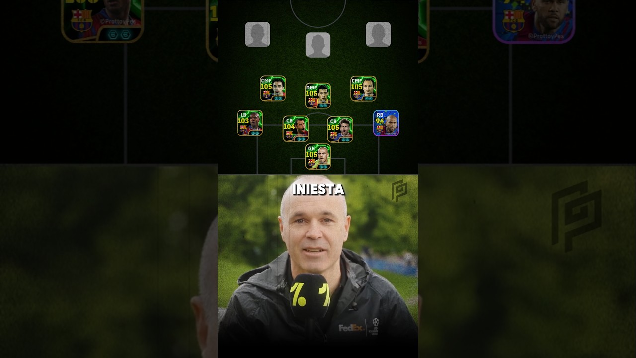 Андрес Иньеста выбрал основной состав &laquo;Барселоны&raquo; 🤯🔥 #футбол #efootball #efootball2025 #dreamteam