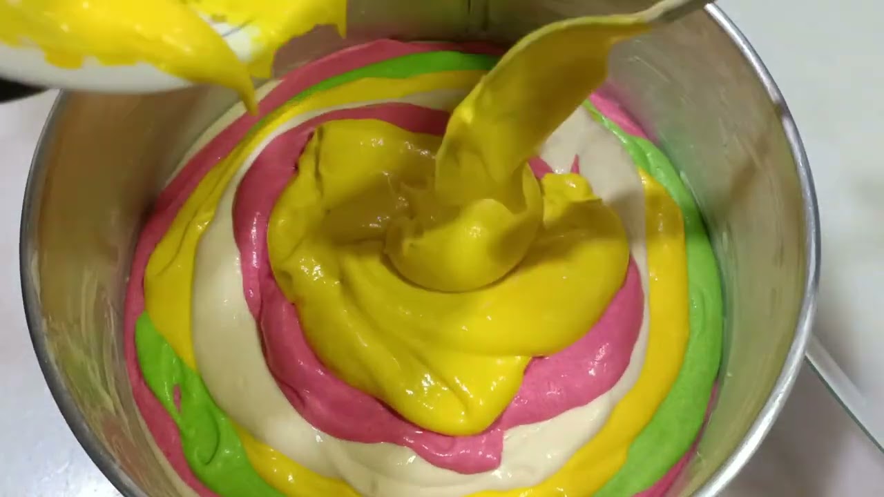 KEK PELANGI BUTTER YANG PALING RINGKAS.... PALING CEPAT. PALING SEDAP.. PALING PALING TERAMAT PALING