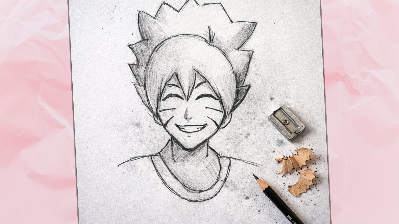 How to Draw a Smiling Anime Boy | Pencil Sketch Tutorial | Soft Shading & Clean Lines
