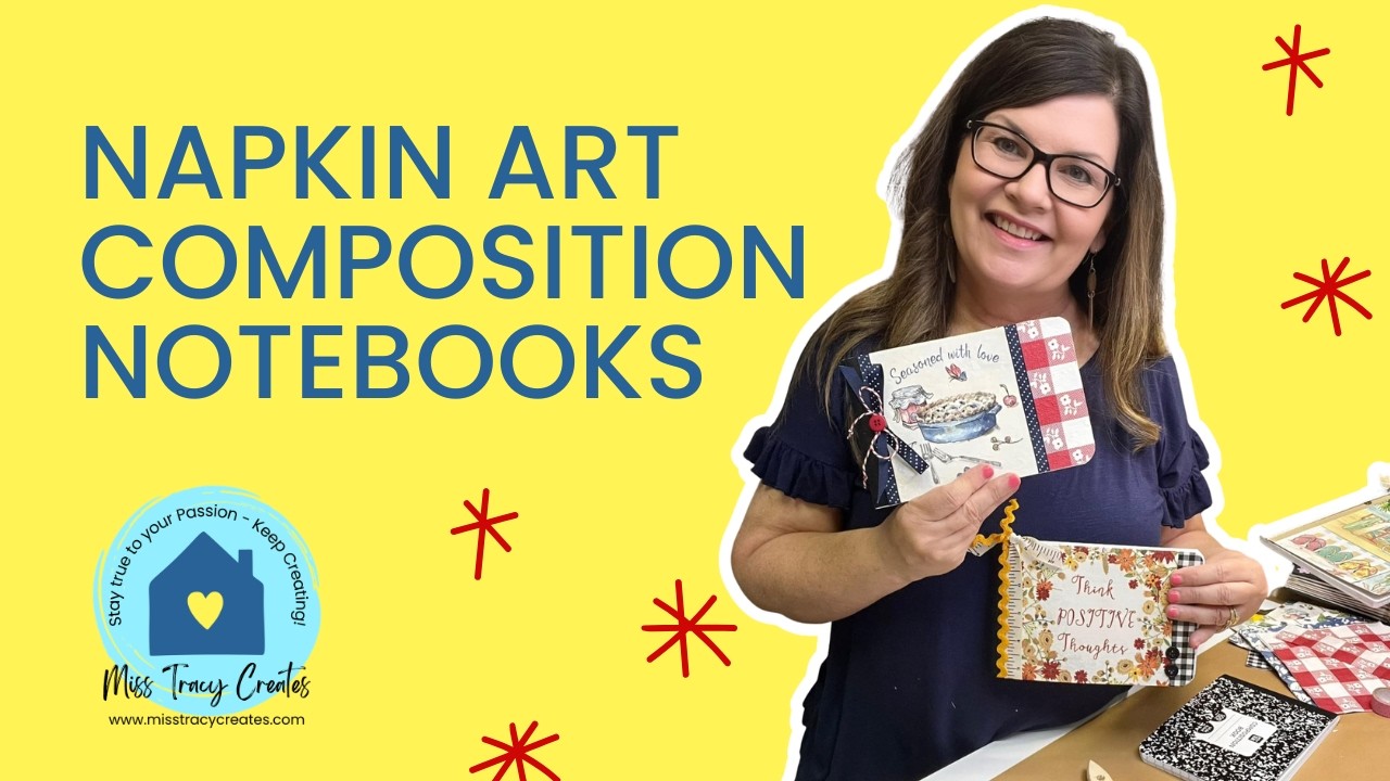 Creative Composition Notebooks (Napkin Craft Tutorial)