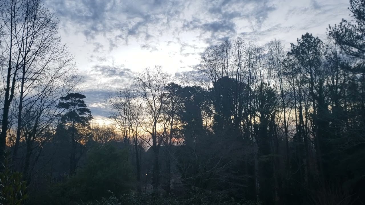 JAN 30, 26. Good morning. Beautiful morning sky. Clouds rolling by. Birds singing. Peaceful.
